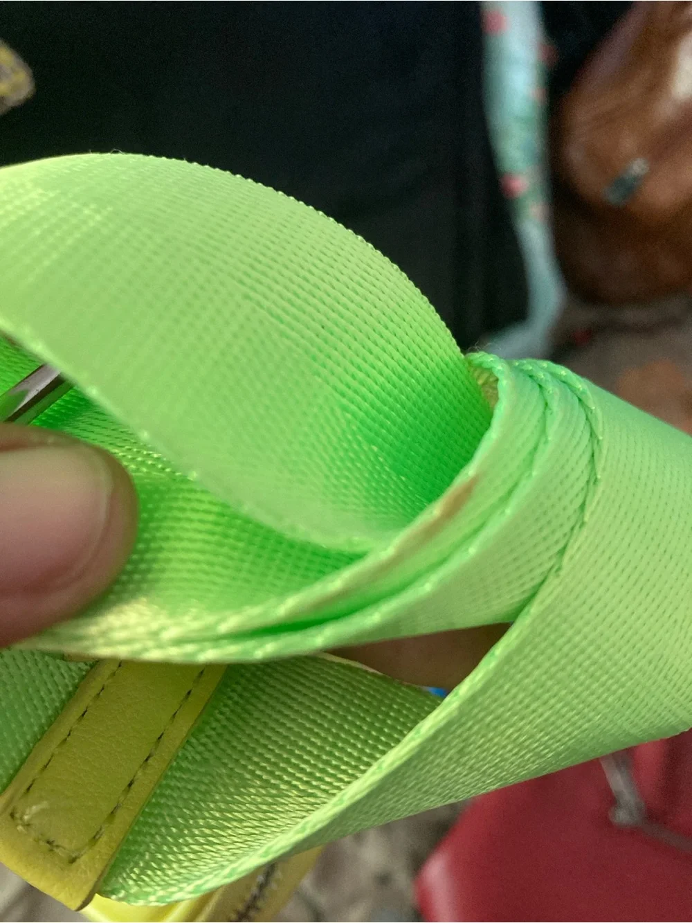Steve Madden Neon Yellow Crossbody Belt Bag with Detachable Pouch